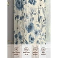 thumbnail image 3 of Botanicals Flower Sheer Curtains for Living Room Bedroom Blue Wildflower Garden Motifs Floral Sheer Curtains 108 Inch Long 2 Panels Set Light Filtering Curtain Window Treatments Drapes, 3 of 6