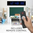 thumbnail image 6 of Ivation Large Digital Clock, 72" Led Wall Clock with Stopwatch, Alarms, Timer, Temp & Remote, Blue, 6 of 10