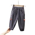 thumbnail image 2 of Qingpeng Boys Cargo Pants Elastic High Waist Joggers Kids Hiking Pants with Pockets 2-10Y, 2 of 7