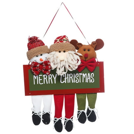 

christmas door decor Christmas Wall Sign Door Decor Shop Window Ornament Festive Decoration for Home Office Cafe Restaurant