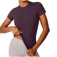 thumbnail image 3 of YgkuHd Womens Workout Tops Women's Buttery Soft Crew Neck Short Sleeve T-Shirt | Slim Fit Moisture Wicking Active Tee for Yoga, Workout & Casual Everyday Wear, 3 of 8