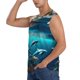 thumbnail image 3 of Balery Hawaiian Ship Dolphin Camisetas sin mangas para hombre, absorbe la humedad y protege contra el mal olor.-XX-Large, 3 of 7