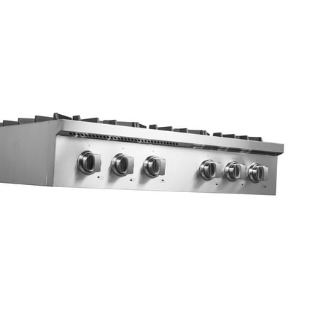 Forno Appliances - Cossato 36" Built-In Gas Cooktop with 6 Sealed Burners and LP Conversion Kit