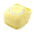 thumbnail image 4 of Pet Bath Massage Brush Puppy Dog Cat Grooming Cleaning Soft (Yellow), 4 of 24