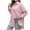 Pink, variant on Besolor Womens Oversized Button down Shirts Collared 3/4 Length Sleeve Tops Casual Plus Size Summer Fall Blouses