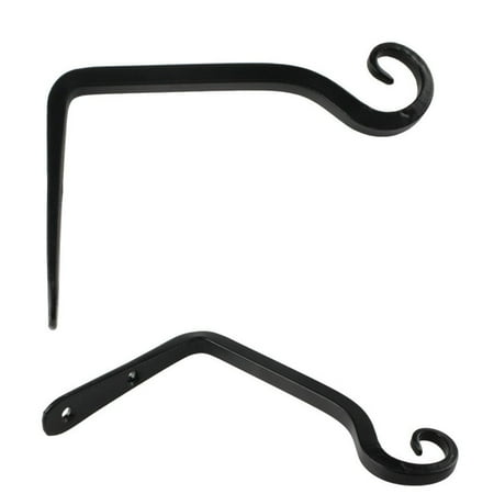 

Rack Wall Hook Hanging Bracket Made of Steel Wall Hooks Rustic Home Decor 2 Pack (Black)