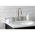 thumbnail image 2 of Kingston Brass KS2986ZX Millennium Widespread Bathroom Faucet with Brass Pop-Up, Polished Nickel, 2 of 8