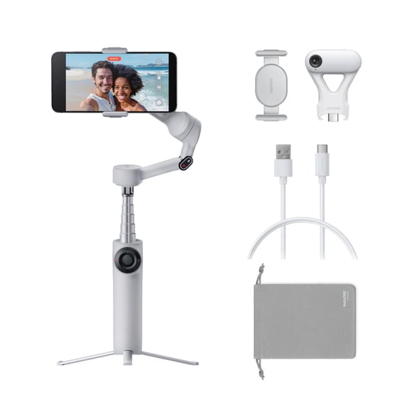 Paquete de rastreadores de IA Phone Gimbal Insta360 Flow 2 Plus, gris