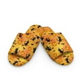 thumbnail image 2 of FUIALDOLG Black Cat Witch Pumpkin Print House Slippers for Women Halloween Lightweight Indoor Slippers Open Toe Slip On Bedroom Shoes with Memory Foam, Size 7.5-8.5, 2 of 7