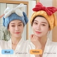 thumbnail image 5 of Kugisaki Ultra Absorbent Hair Towel Cap for Women Microfiber Hair Drying Towel Wrap Dry Turban Soft Bow Tie Plopping Head Towels Shower Cap, 5 of 6