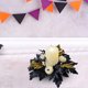 thumbnail image 4 of Corona de vela con forma de rosa artificial para Halloween, anillo de vela con forma de flor de hoja de arce negra, centro de 3 pulgadas, adornos decorativos para mesa de comedor con velas, 4 of 6