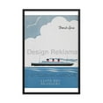 thumbnail image 6 of Passenger list French Line - Compagnie Générale Transatlantique, 1935. Framed Vintage Travel Poster, 6 of 11