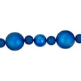 thumbnail image 4 of Northlight 3-Finish Shatterproof Ball Christmas Garland - 6'  x 4" - Blue  - Unlit, 4 of 5