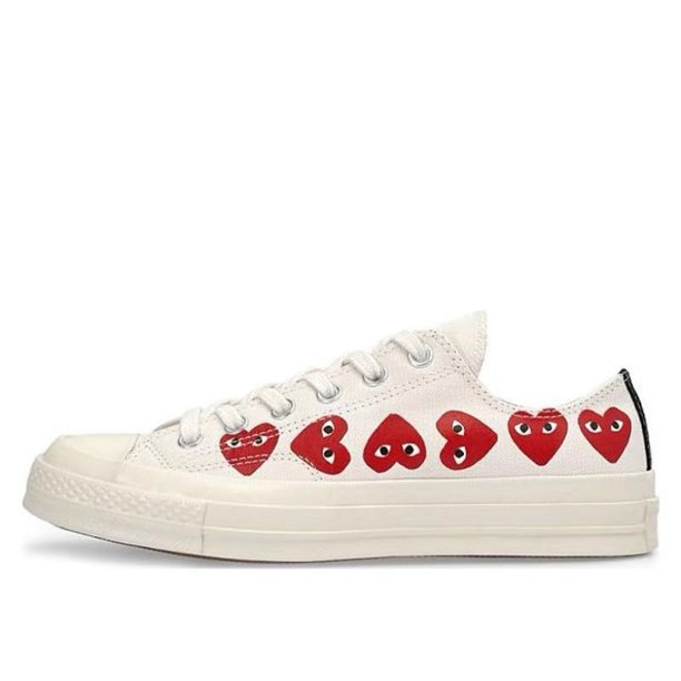 Zapatillas de lona Converse 1970 Rei Kawakubo Red Heart String Logo resistentes al desgaste, ligeras y de caña alta para hombres y mujeres