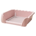 thumbnail image 2 of TOOYFUL Dog Toilet with Removable Post Compact Pet Litter Pan Portable Easily Clean Potty Trainer Training Potty Tray for Rabbit Indoor Puppy Pink, 2 of 10