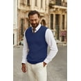 thumbnail image 4 of COOFANDY Men's Sweater Vest V Neck Sleeveless Sweater Slim Fit Casual Knitted Vest Sweaters, 4 of 6
