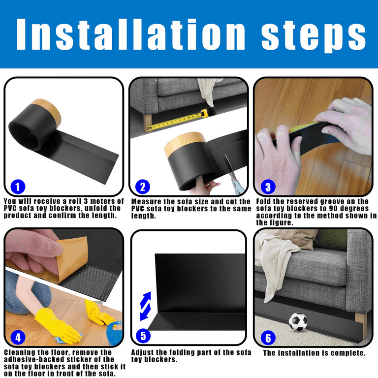 Under Couch Blocker,Adjustable Toy Blocker for Under Couch,Stop Things from Going Under Couch Sofa Bed Furniture