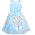 thumbnail image 2 of Sunny Fashion Girls Dress Plum Flower Tree Bow Tie Party Pageant 10 Years, 2 of 5