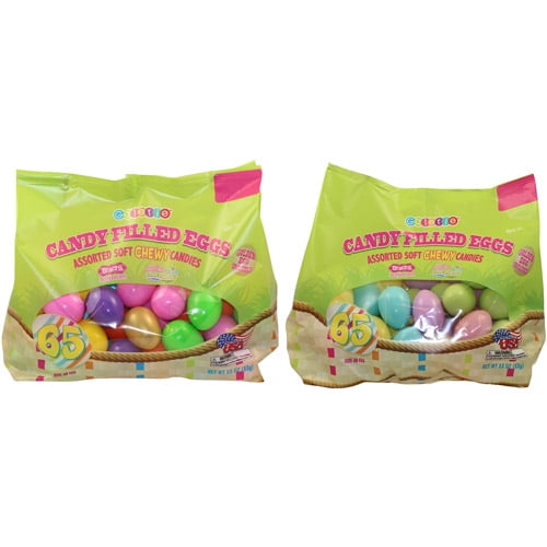 Galerie Assorted Soft Chewy Candy Filled Eggs, 65 Count - Walmart.com