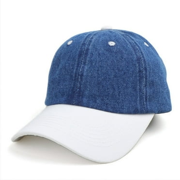 Cavosen Fitted Hats for Women Men Unisex Outdoor Baseball Caps Denim Classic Vintage Sun Hats Color Block Adjustable Curved Brim Winter Caps Travel Breathable Workout Headwear Bonnet