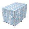 thumbnail image 1 of Christmas Dog Crate Cover, Swirled Lines Snowflakes and Butterflies Abstract Winter, Easy to Use Pet Kennel Cover for Medium Large Dogs, 35" x 23" x 27", Pale Blue White, by Ambesonne, 1 of 6