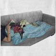 thumbnail image 6 of Boho Soft Flannel Fleece Throw Blanket, Skull of Buffalo with Colorful Flowers on Horns and Faded Color Mandala Background, Cozy Plush for Indoor and Outdoor Use, 50" x 60", Multicolor, by Ambesonne, 6 of 6