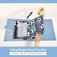 thumbnail image 5 of Soccer Balls 2 Pack Pencil Pouch for 3 Ring Binder Smooth Zipper Folders with Pockets Clear Window Pencil Case, 5 of 6