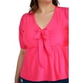 thumbnail image 4 of Blusa con moño Roman Fashion 1780 fucsia Talla Extra 38, 4 of 6