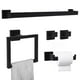 thumbnail image 1 of Juego de Accesorios para Baño 5 Piezas, Toallero Baño, Portarrollos de Papel Higienico, Toallero Barra, 2 Gancho para Cocina, Acero Inoxidable(Negro), 1 of 9