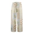 thumbnail image 5 of Halloween Pajama Pants Women with Pumpkin Pattern Long Sleep Pants | Stretch Elastic Waist Wide Leg Loungewear Cozy Spooky-Season Everyday Bottoms Orange XL, 5 of 9