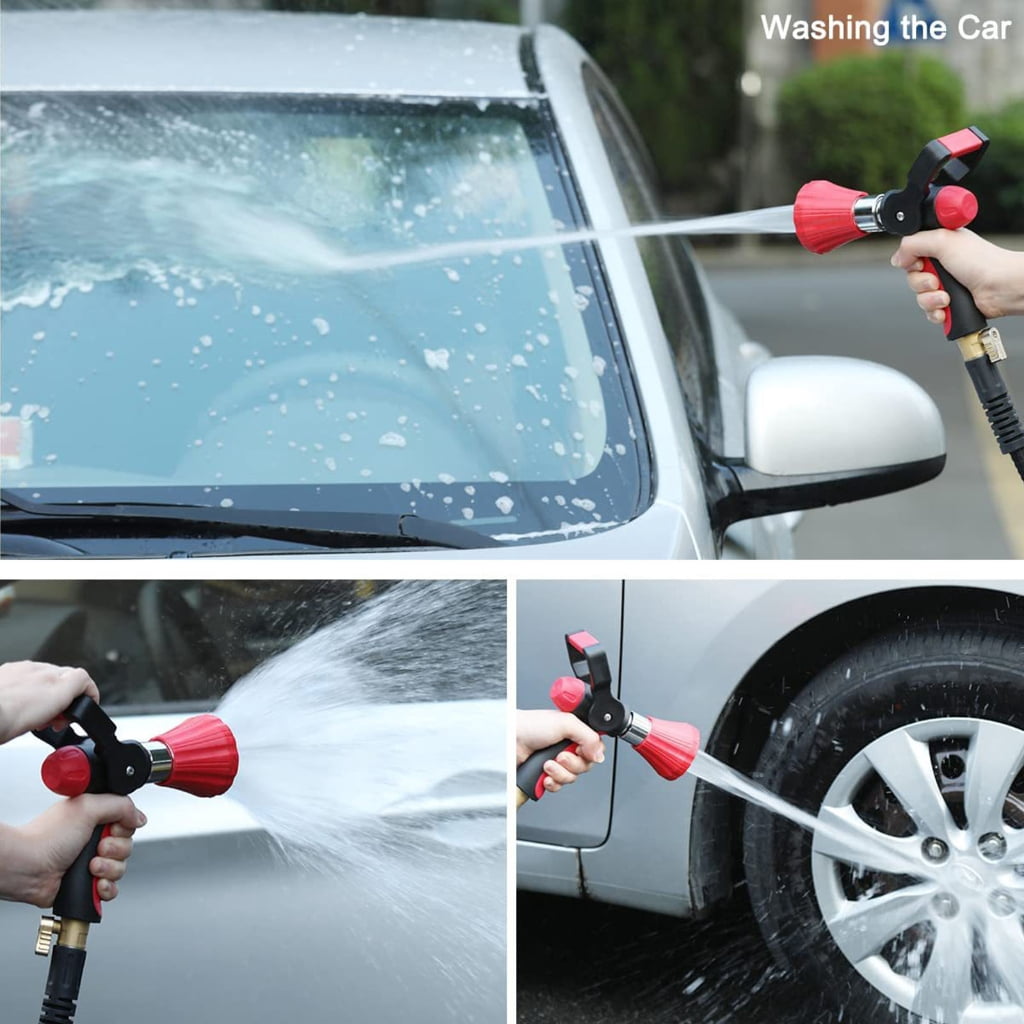Professional Firefighter Design Garden Hose Nozzle With Big Control Handle And Sturdy Aluminum Build