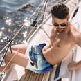 thumbnail image 2 of luoweisi Men's Beach Shorts Quick Dry Swim Trunks with Mesh Lining Sea Turtle 2XL, 2 of 5