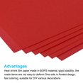 thumbnail image 4 of Uxcell BOPS Shrink Plastic Sheet, 29cm x 20cm x 0.3mm Sanded Red 10 Pack, 4 of 5