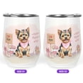 thumbnail image 2 of Happy Mother's Day Yorkshire Terrier Love Dog Mom Heart Flower 12oz Stainless Steel Wine Tumbler Insulated Cup with Lid Yorkie Dog Lover Gifts - 12004, 2 of 5