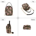thumbnail image 4 of IAUYY Small Crossbody Bags for Women 15*21*8cm Leather Purses for Women Removable Strap with 3 Zipper Pocket Applicable to Birthday Gifts for Women,Floral Repeating Leopard Print, 4 of 7