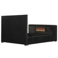 thumbnail image 6 of Modern Upholstered Eastern King Platform Bed with LED Lighting & Tv Cabinet with Fireplace Display, 6 of 8