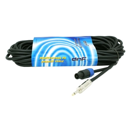 (2 PACK) 50 FT Pro Audio Speaker Plug To 1/4" Connector DJ PA Speaker Cables