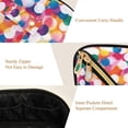 thumbnail image 5 of FORMRS Makeup Bag Travel Cosmetic Organizer for Women Fold Flat Zipper Pouch with Handle, White Colorful Circles, 5 of 8