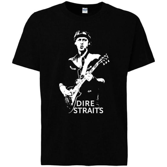 Men's Dire-Straits-logo Cotton Crew Neck T-Shirts TShirt Tee Tops For Men 3XL