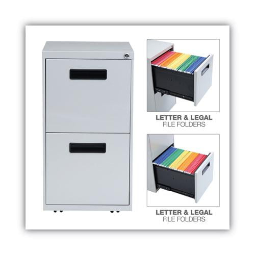 Alera 2 Drawers Vertical Lockable Filing Cabinet, Gray