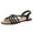 Black, variant on Womens Flat Flats Espadrille Strap Open Toe Summer Casual Flats Shoes Causal Ankle Womens Belt Buckle Flats Shoes