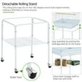 thumbnail image 3 of Alden Design 53.5" Metal Rolling Bird Cage with Play Top Stand, White, 3 of 10