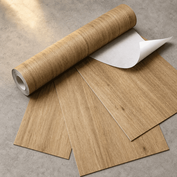 Peel And Stick Floor Tile 603 11.8" x 590" Grey Wood Grain Modern