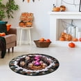 thumbnail image 4 of AHGQT 3D Optical Illusion Halloween Round Rug, 15.7" Spooky Ghost Pumpkin Print Absorbent Doormat, Non Slip Washable Circular Floor Mat for Indoor Entryway Living Room Halloween Home Deco, 4 of 7