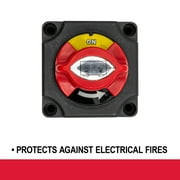 EverStart Automotive PVC Battery Selector Disconnect Switch for Dual Battery with On/Off Switch