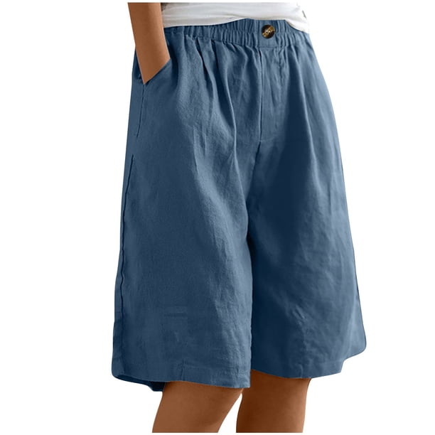 Pantalones cortos de pijama con botones y estampado a cuadros para mujer: ropa de dormir suave, cintura elástica, estampado bonito