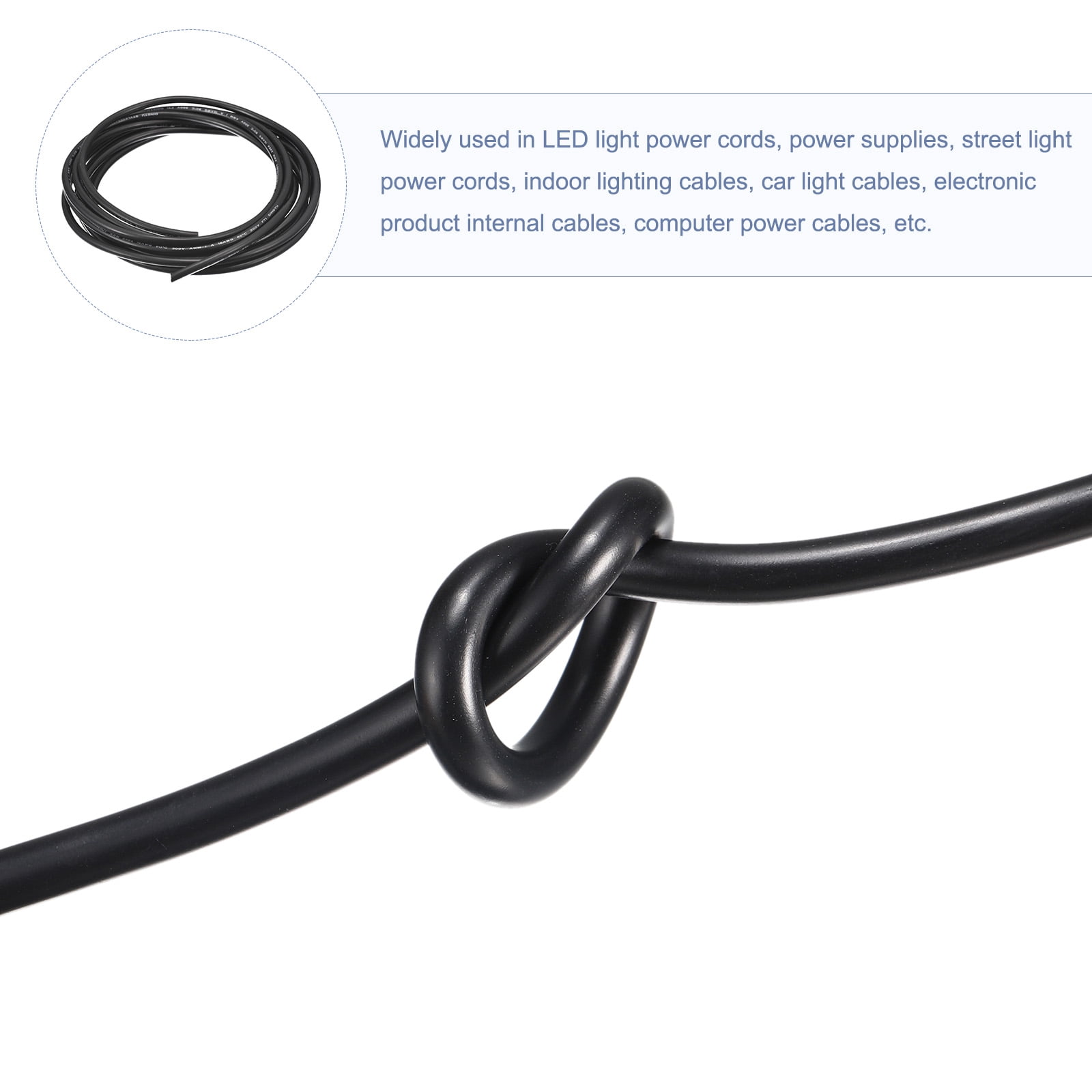 Uxcell 24AWG Electrical Wire 5 Conductors UL2464 Tinned Copper 32.8Ft Low Voltage Case Flexible Extension Power Cord