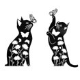 thumbnail image 1 of Estaca de metal para jardín de Halloween, diseño de Sasquatch negro, gato, perro, letrero para patio, estatua de silueta para exteriores, 1 of 8