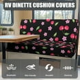 thumbnail image 4 of Uorisanigo 2 Set RV Dinette Cushion Covers Cherry Flowers Rv Seat Covers Stretchable Camper Cushions Cover Booth Seats Breathable and Dirt-Resistant Couch Cushion Slipcovers for Car Bench, 4 of 7