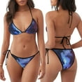 thumbnail image 3 of Balery Red And Blue Fire Dragon Pijama Estampado Bikini de Dos Piezas para Mujer - Conjunto de Bikini Ajustable Sexy y Cómodo para Playa, 3 of 6